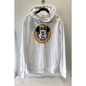 Mickey Mouse Rainbow Hoodie Disney Pride Collection EUC Adult Size Medium Unisex